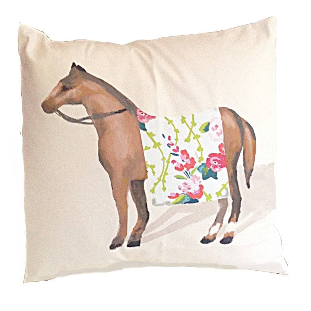 Dana Gibson Show Horse in Chintz Pillow