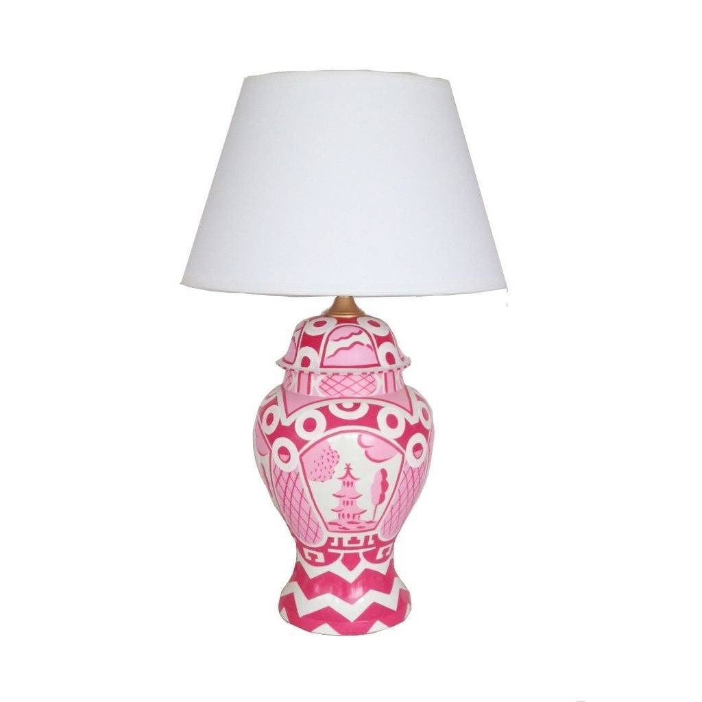 Dana Gibson Summer Palace Lamp in Pink