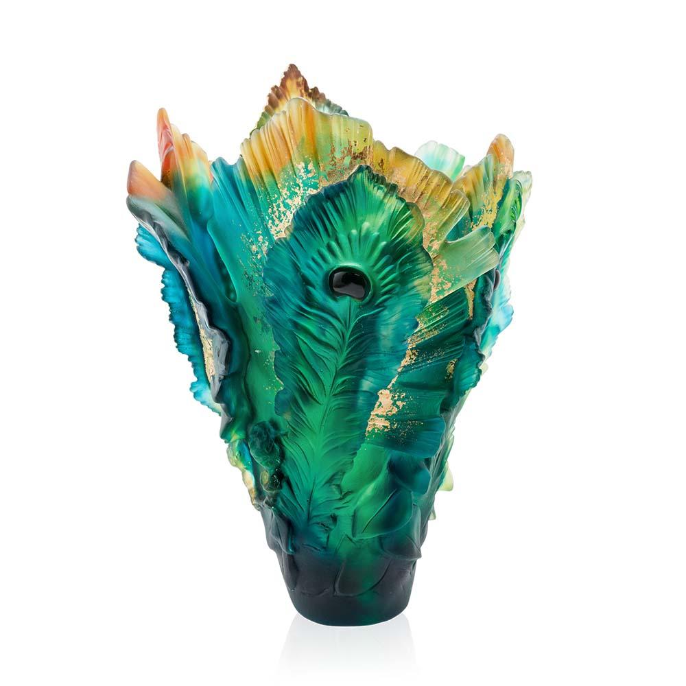 Daum Crystal Large Gilded Vase 05692-1