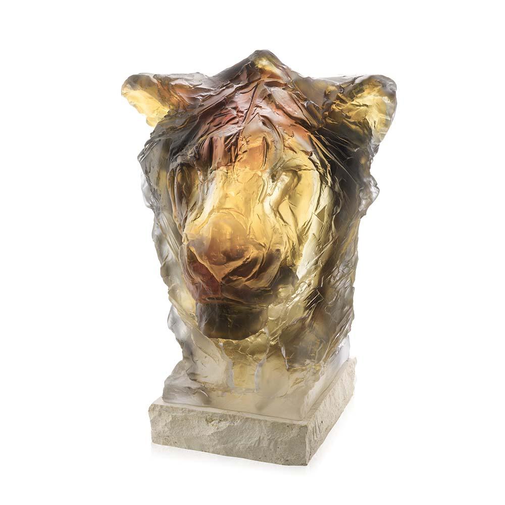 Daum Crystal Lion's Head 05707