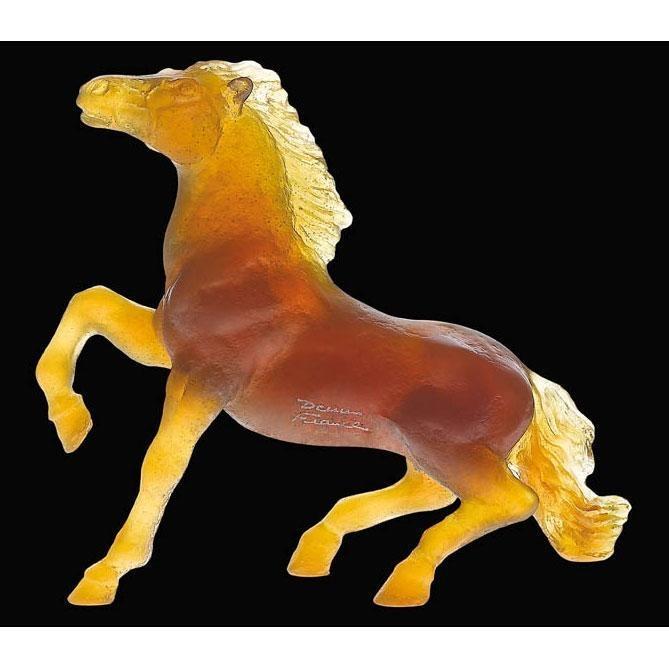 Daum Crystal Brown Wild Horse 02567-1