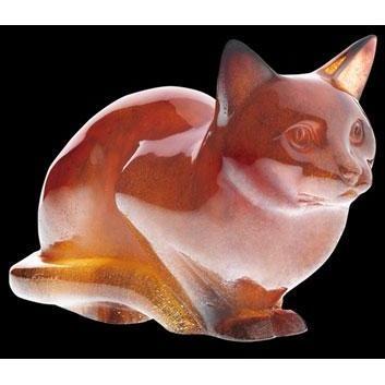 Daum Crystal Cat Amber 02448 – Biggs Ltd