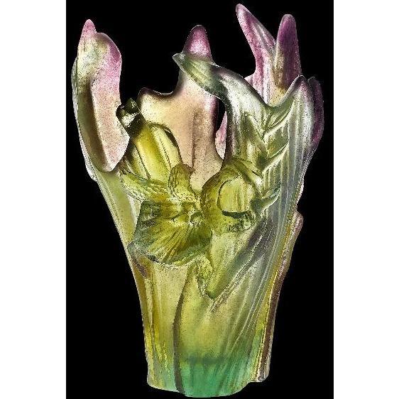 Daum Crystal Cattleya Vase 03847