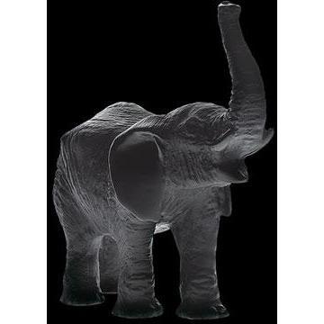 Daum Crystal Elephant Black 03238-2