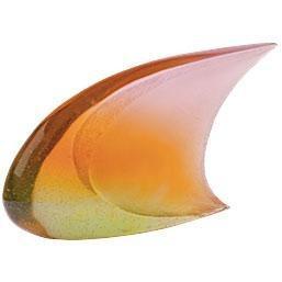 Daum Crystal Fish Large Orange Pink 05302-1