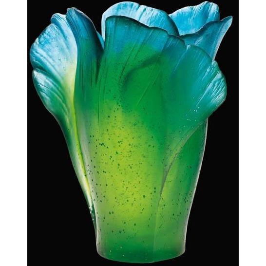 Daum Crystal Ginkgo Vase 03410