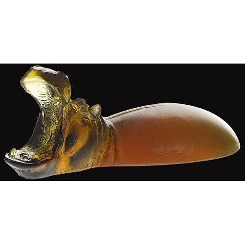Daum Crystal Hippopotamus Paperweight 03774