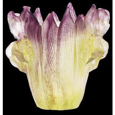 Daum Crystal Iris Vase 02754