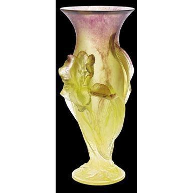 Daum Crystal Iris Vase 03538