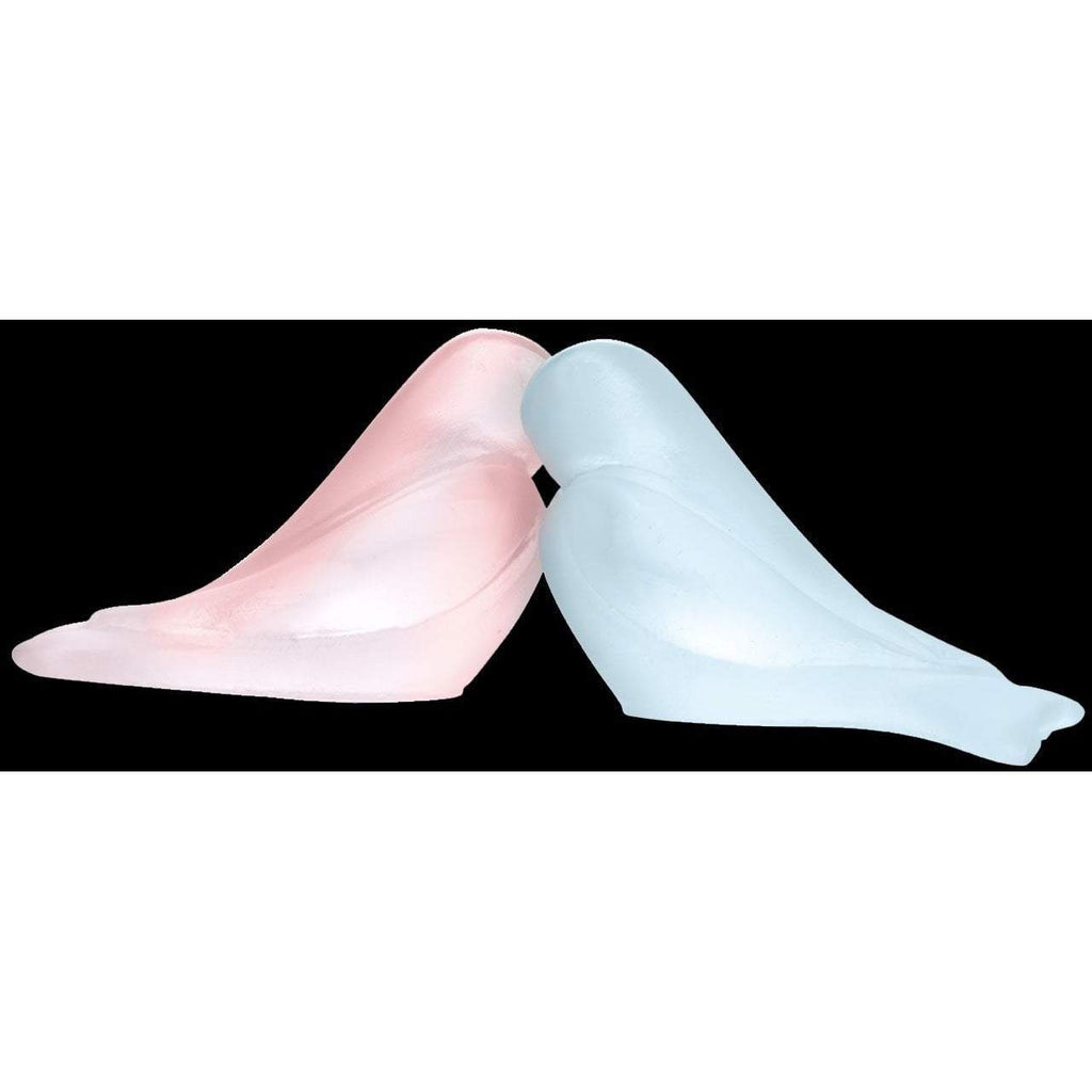 Daum Crystal Love Birds Small Blue & Pink 05384-22