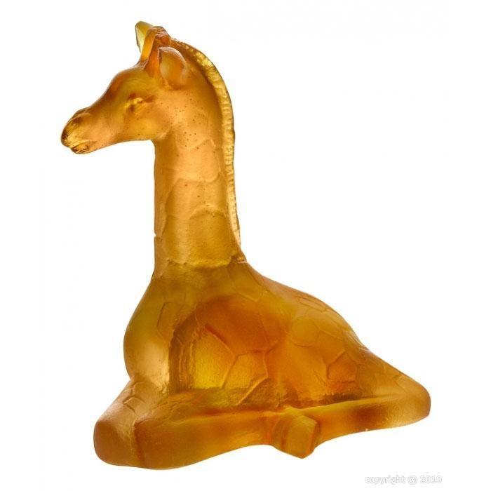 Daum Crystal Mini Giraffe Amber 05260-1