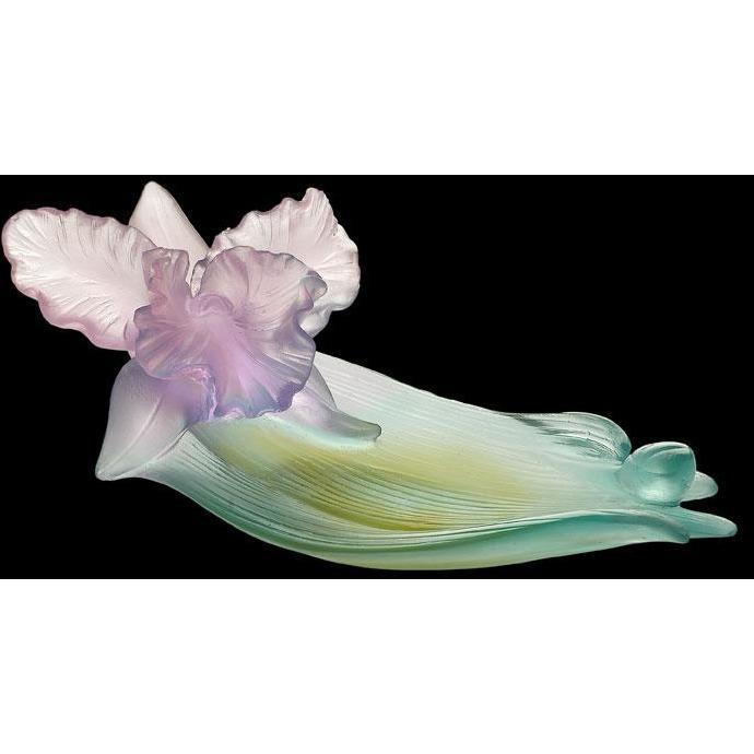 Daum Crystal Orchid Ornamental Bowl 03918