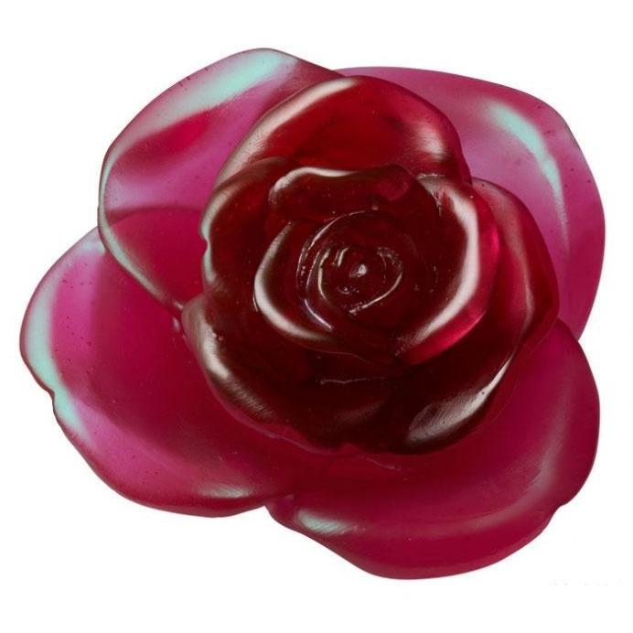 Daum Crystal Rose Passion Red Flower 05290-1