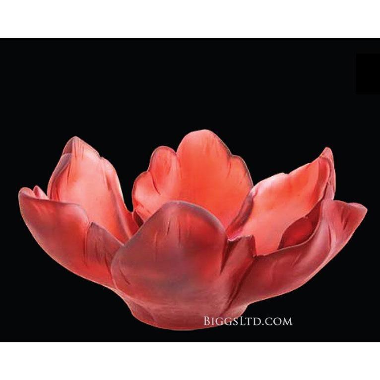 Bol DAUM En Cristal Français Rouge – Modèle 03228-3 – Neuf Sous Emballage – Fabriqué En France