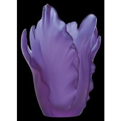 Daum Crystal Tulipe Vase Ultraviolet 05213-2