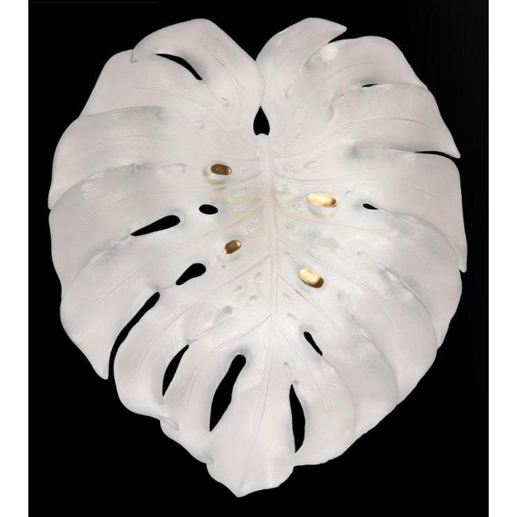 Daum Crystal Wall Leaf Large White 05298-1