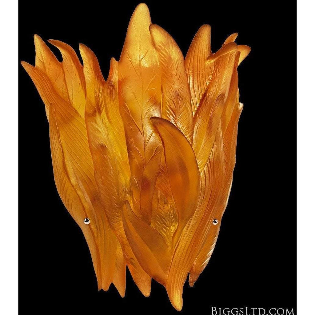 Daum Floral Wall Lamp Amber 05495