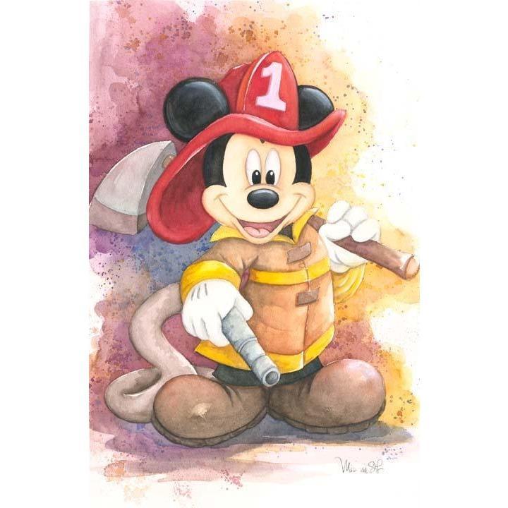 Disney Fine Art Fireman Mickey