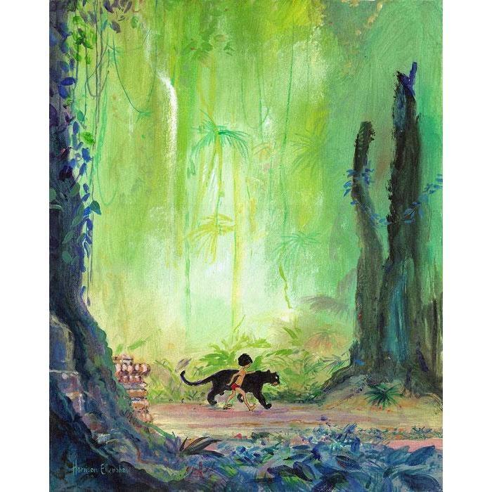 Disney Fine Art Mowgli and Bagheera