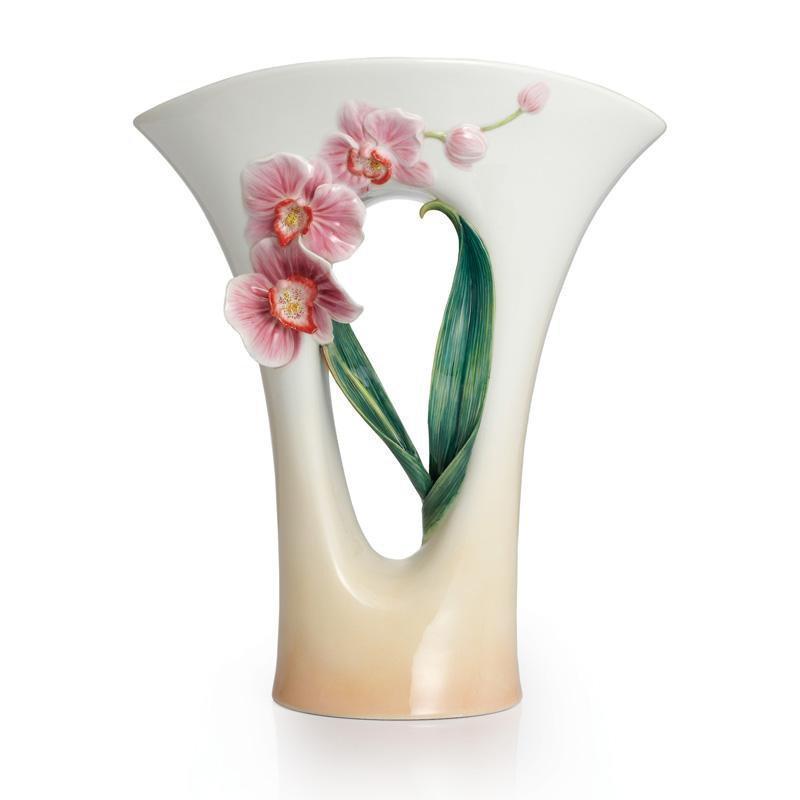 Franz Collection Artist's Palette Orchid Flower Mid Size Vase FZ02332