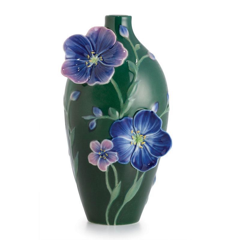 Franz Collection Blue Flax Flower Small Vase FZ02628