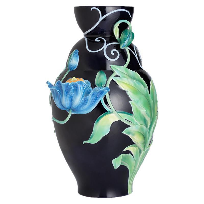 Franz Collection Blue Poppy Large Vase FZ02743