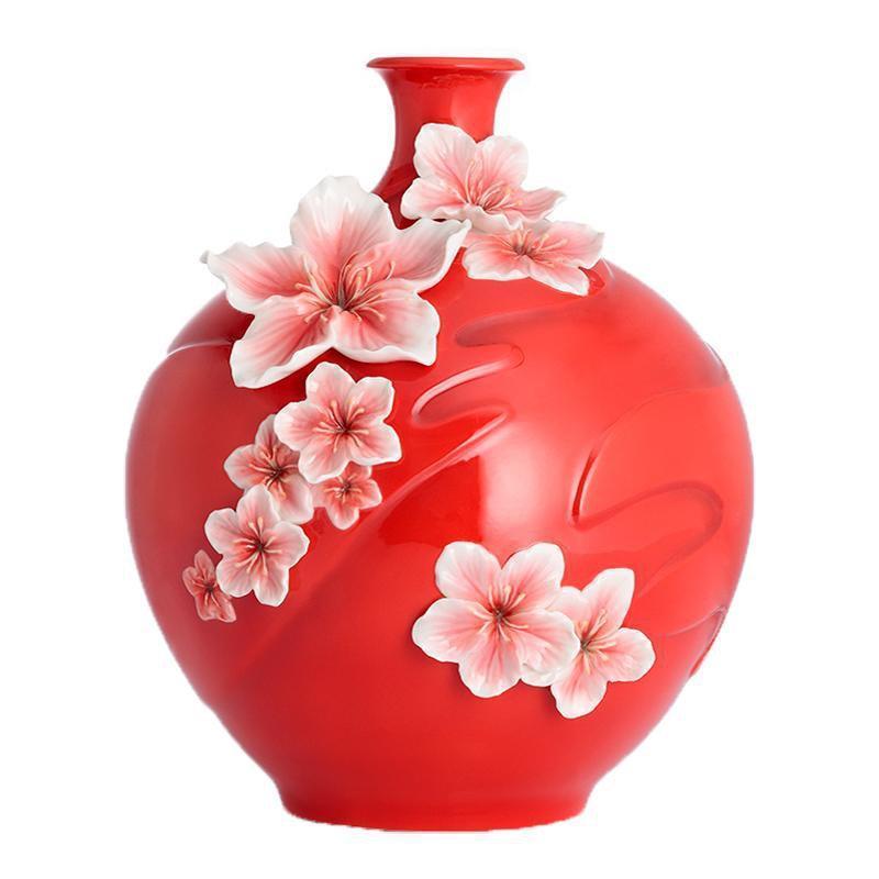 Franz Collection Blushing Peach Flower Medium Vase FZ02757