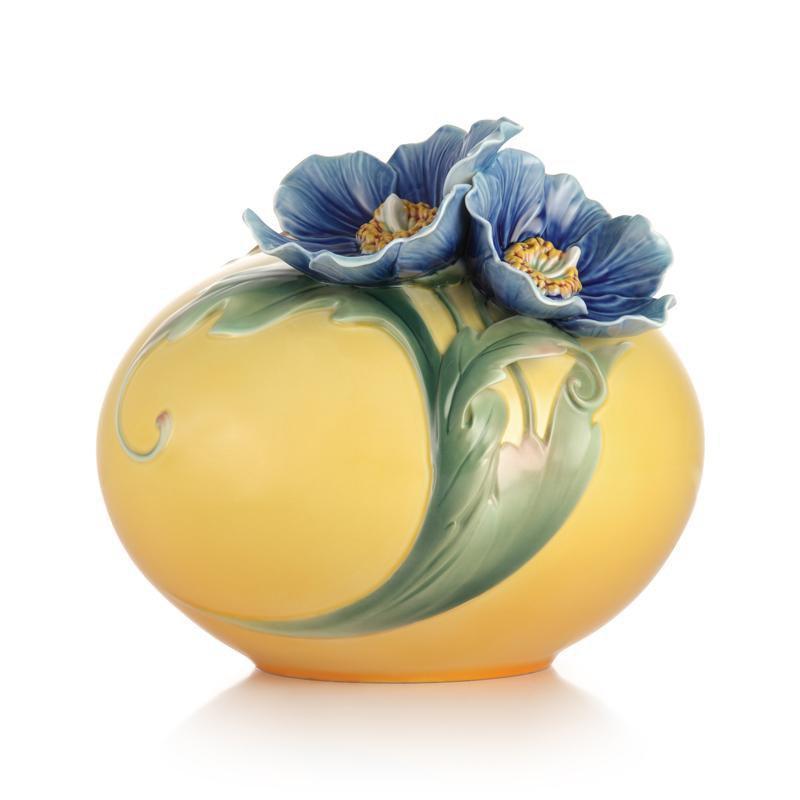 Franz Collection Bright & Brilliant Violet Poppy Vase FZ03130