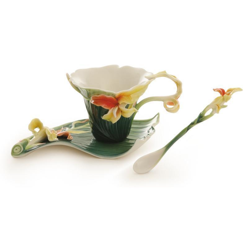 Franz Collection Canna Lily Cup Saucer & Spoon FZ01813