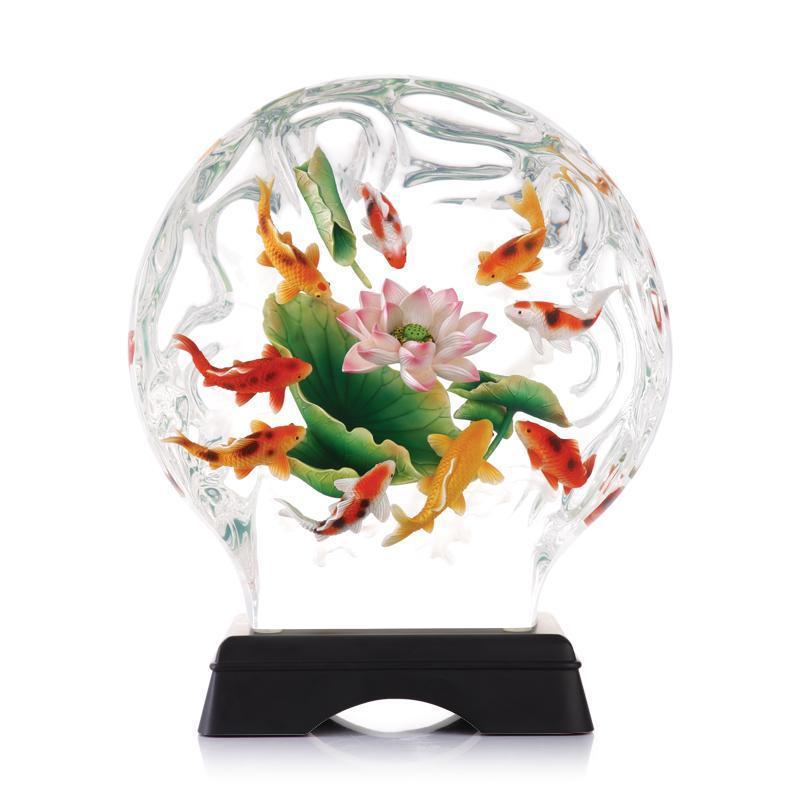 Franz Collection Carp Lucite Figurine & Base FL00141