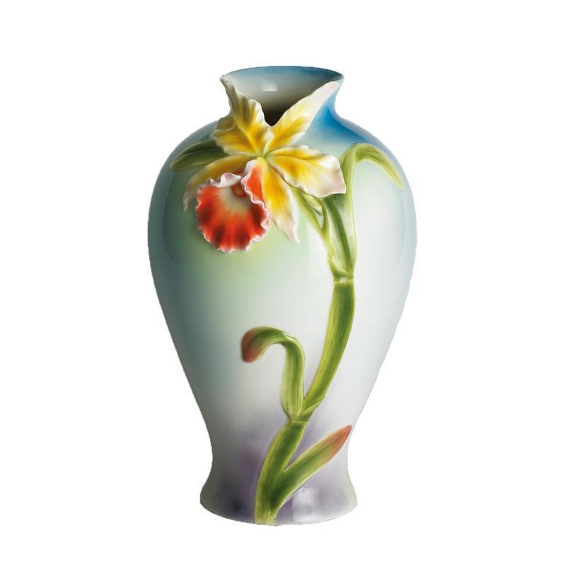 Franz Collection Cattleya Orchid Vase FZ00283