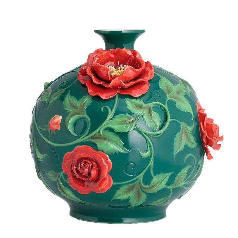 Franz Collection Chinese Rose Large Vase FZ02815