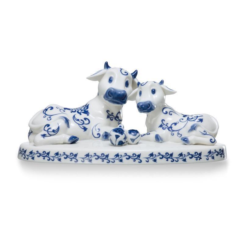 Franz Collection Collection Cheerful Life Cow Figurine FZ02030