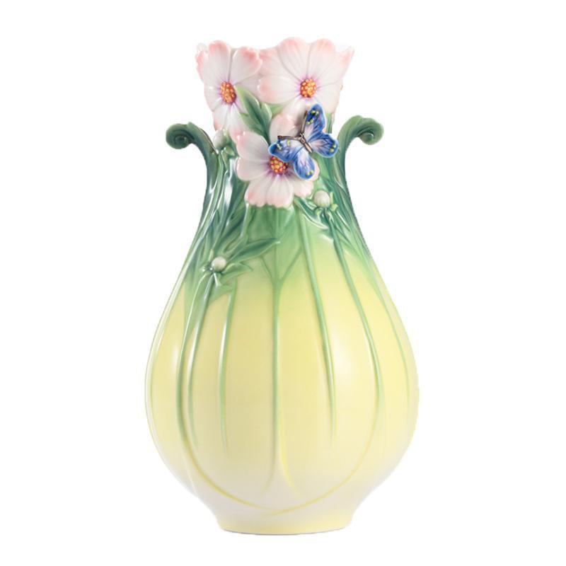 Franz Collection Cosmos of Color & Butterfly Small Vase FZ03006