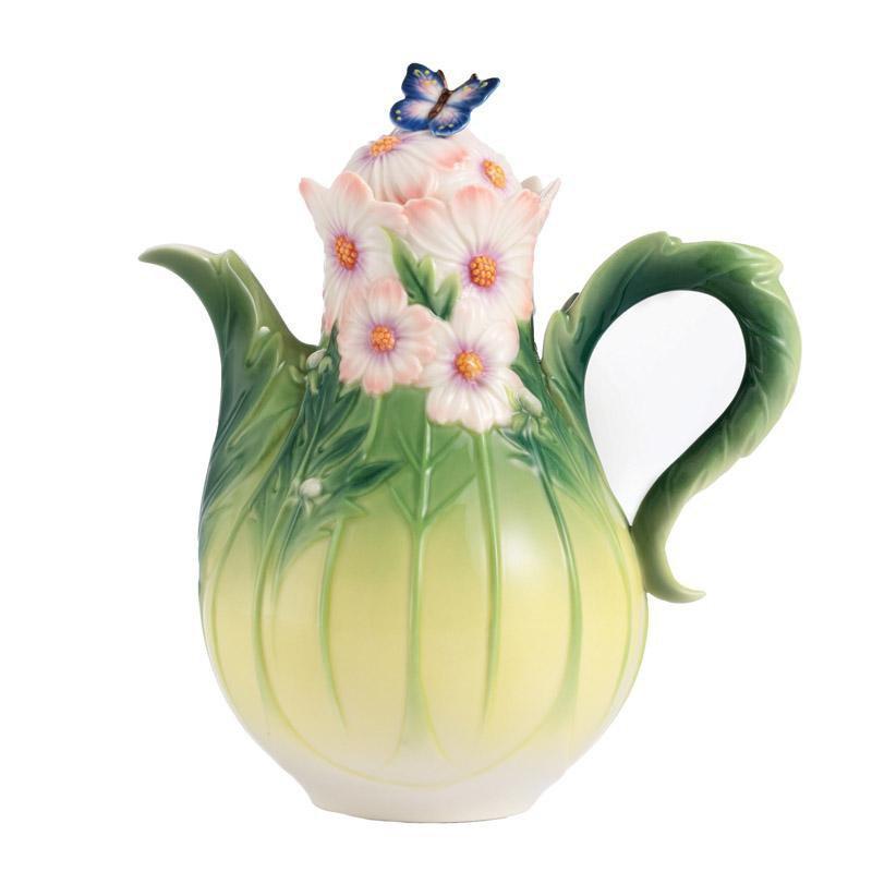Franz Collection Cosmos of Color & Butterfly Teapot FZ03043