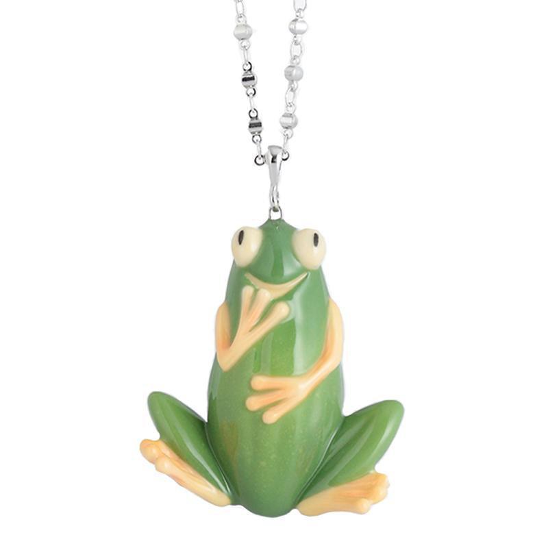 Franz Collection Cucumber Frog Necklace FJ00296