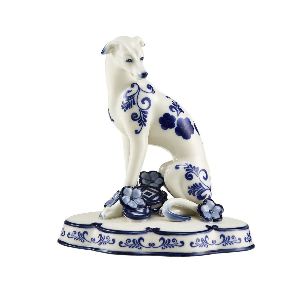 Franz Collection Dog Blue & White Figurine FZ03659