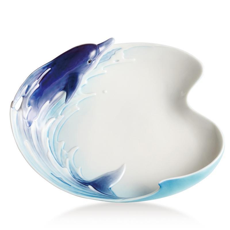 Franz Collection Dolphin Splash Dessert Plate FZ02255