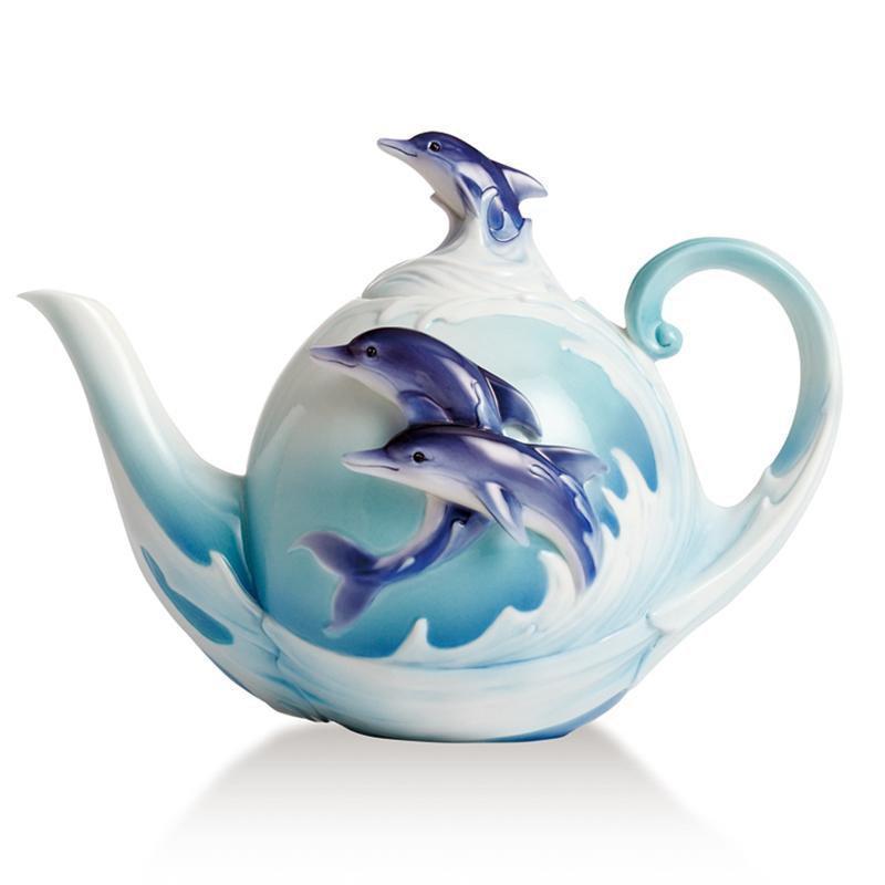 Franz Collection Dolphin Splash Teapot FZ02257