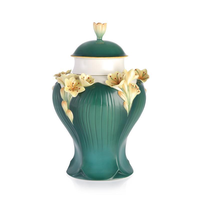Franz Collection Eminent Elegance Bush Lily Ginger Jar FZ03050