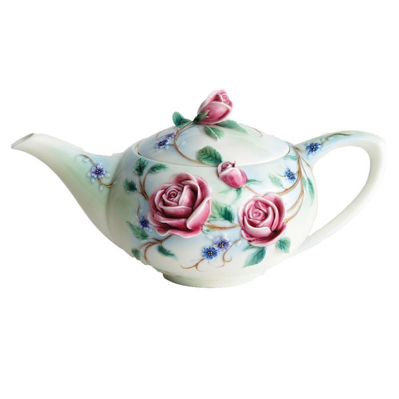 Franz Collection English Rose Teapot FZ00697