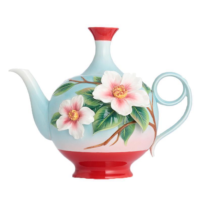 Franz Collection Everlasting Love Camellia Teapot FZ02870