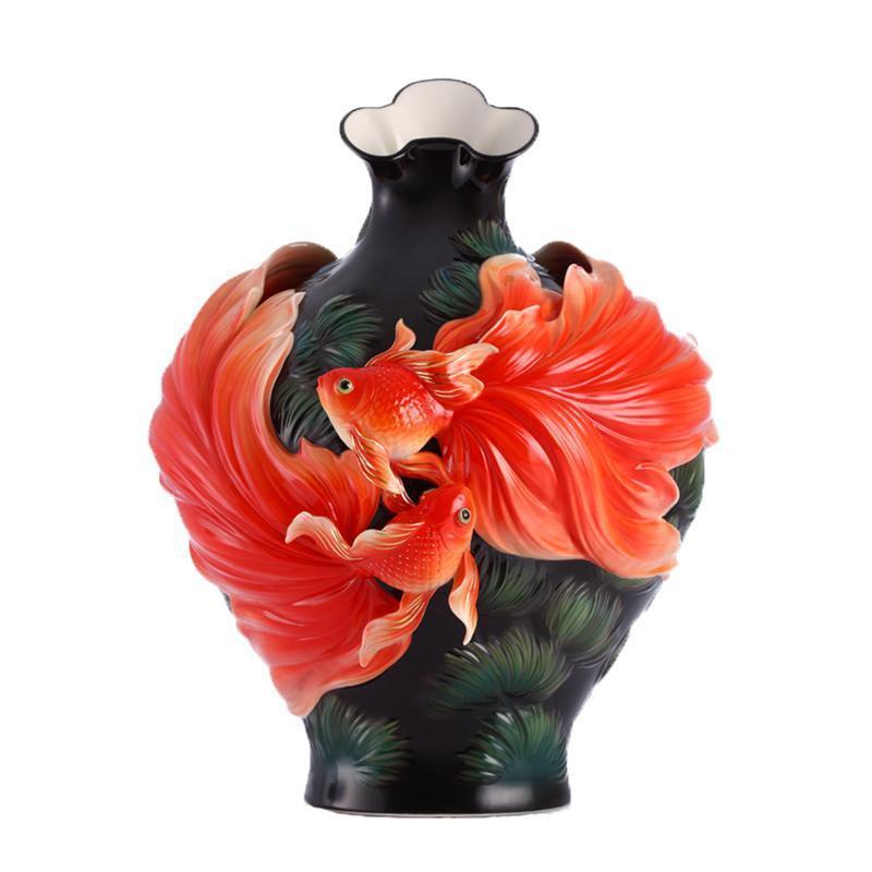 Franz Collection Fertility & Abundance Goldfish Vase FZ02983