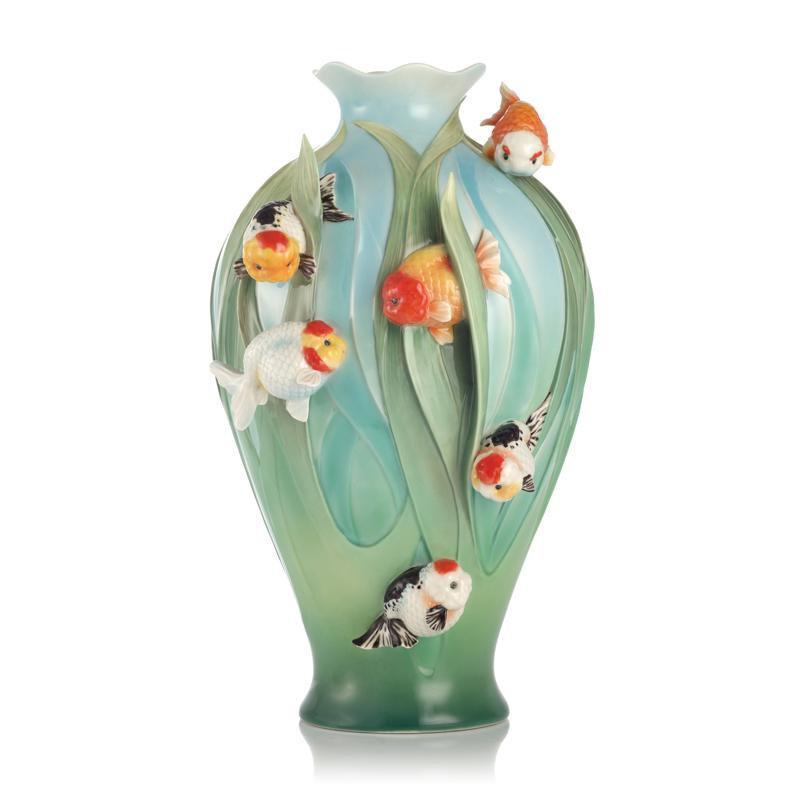 Franz Collection Fertility & Abundance Goldfish Vase FZ03090
