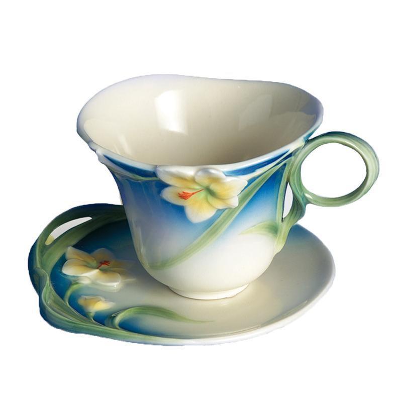 Franz Collection Freesia Spring Cup & Saucer FZ00030