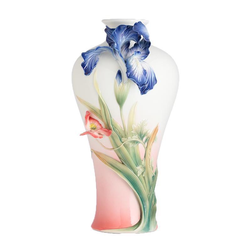 Franz Collection Fringed Iris Corn Poppy Vase FZ02795
