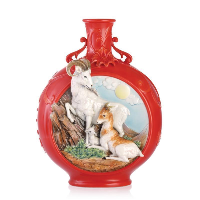 Franz Collection Goat Vase FZ03284