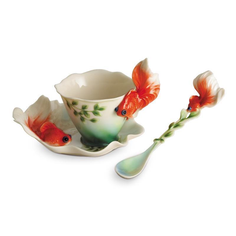 Franz Collection Goldfish Teacup & Saucer FZ00426