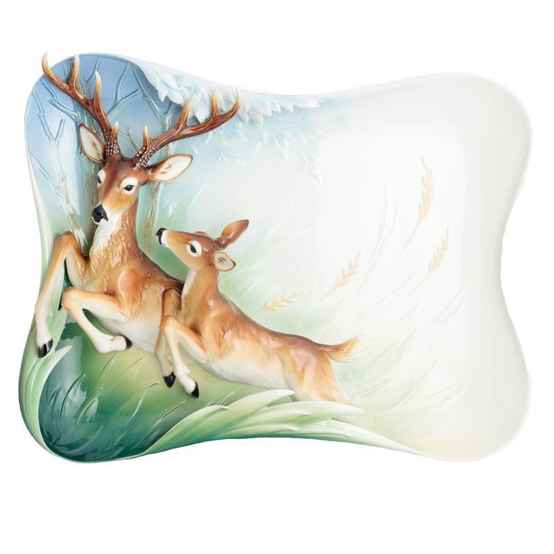 Franz Collection Graceful Woodland Deer Tray & Easel FZ02878