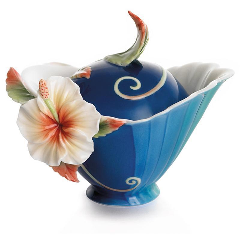 Franz Collection Hibiscus Sugar Jar FZ01782
